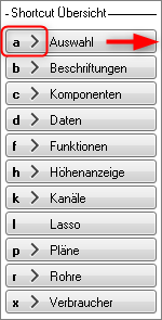 shortcut 1. Buchstabe